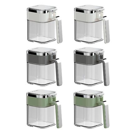 2PCS Seasoning Jars Spice Containers with Lid for Kitchen Pantry Storage Use