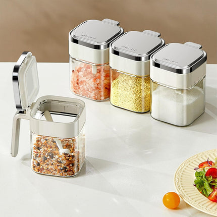 2PCS Seasoning Jars Spice Containers with Lid for Kitchen Pantry Storage Use