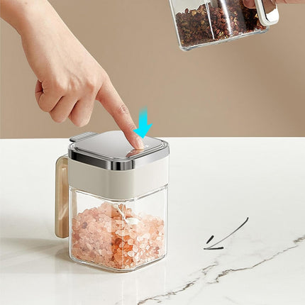 2PCS Seasoning Jars Spice Containers with Lid for Kitchen Pantry Storage Use