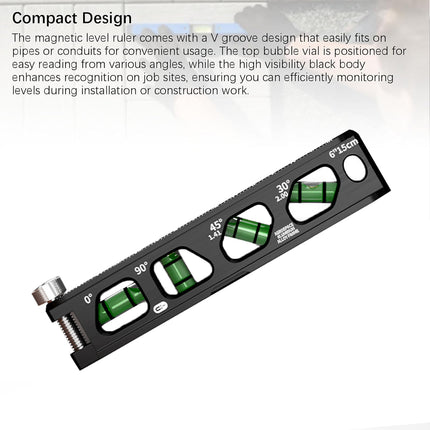 Small Spirit Level Aluminum Alloy Precision Measuring DIY Carpentry Construction