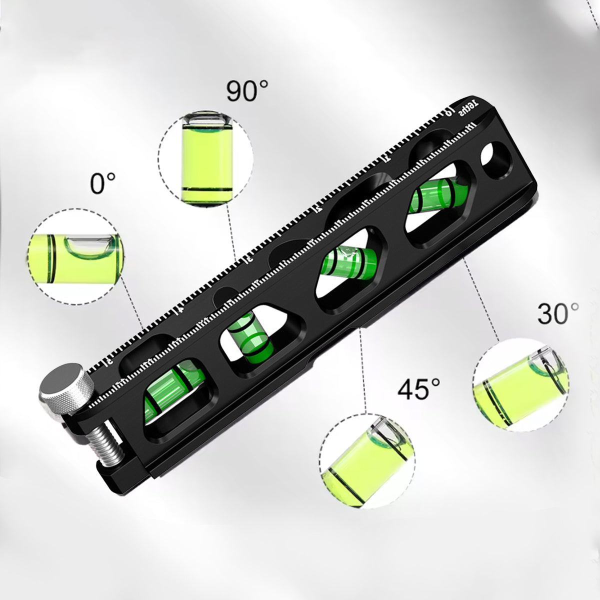 Small Angle Level Small Spirit Level with V Groove and Multi Angle Vials for DIY| Aimall