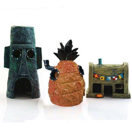 For Alien Spongebob Pineapple House Hole Fish Tank Decoration Aquarium Ornament - Aimall