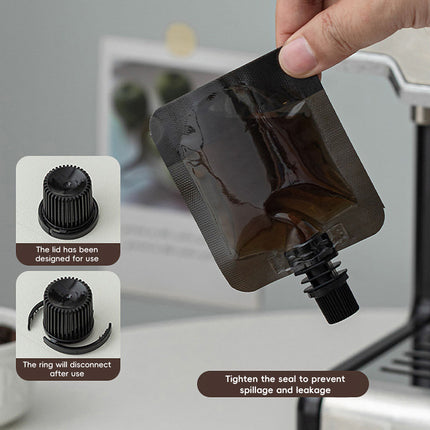 Screw Cap Spout Liquid Pouches 100 Pack Black