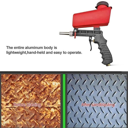 Handheld Sandblasting Gun Portable Pneumatic Tool For Rust Paint Cleaning Use