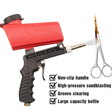 Handheld Sandblasting Gun Portable Pneumatic Tool For Rust Paint Cleaning Use