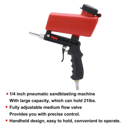 Handheld Sandblasting Gun Portable Pneumatic Tool For Rust Paint Cleaning Use