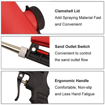 Handheld Sandblasting Gun Portable Pneumatic Tool For Rust Paint Cleaning Use