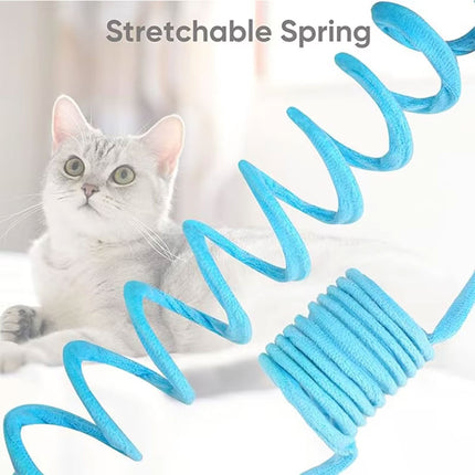 3PCS Suction Cup Cat Toys Pom Ball Cat Toy Spring Cat Interactive Play Set