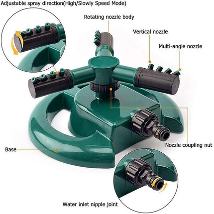 360° Rotating Garden Sprinkler Water Sprinkler Tool Grass Lawn Sprayer Watering - Aimall