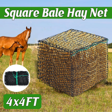Square Large Hay Net Bag for Pets Heavy Duty Mesh Design Anti Waste Breathable