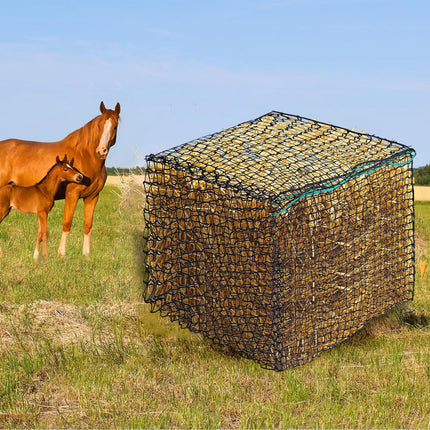Square Large Hay Net Bag for Pets Heavy Duty Mesh Design Anti Waste Breathable