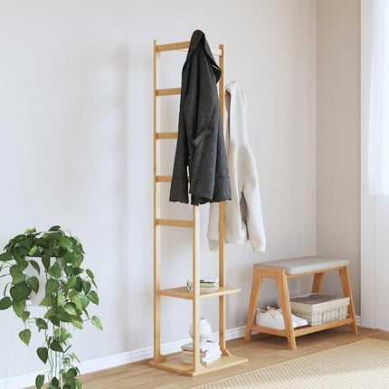 Wooden Rack Freestanding Clothes Hanger Storage Stand Multifunctional Organizer
