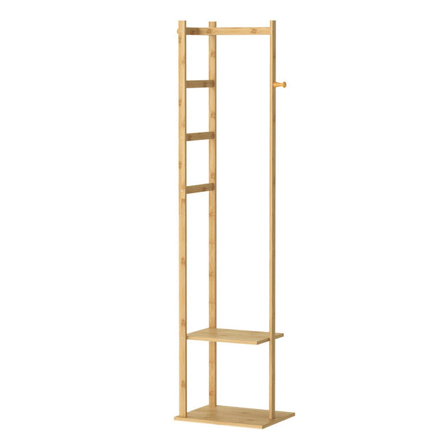 Wooden Rack Freestanding Clothes Hanger Storage Stand Multifunctional Organizer