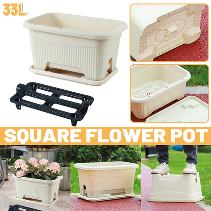 Large Square Planter Box Garden Pot for Vegetables Green Plants Outdoor Planting