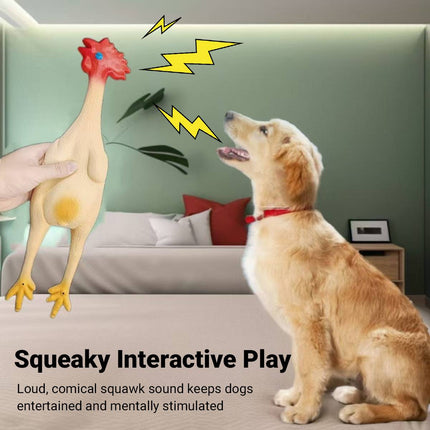 Squeaky Chicken Pet Chew Toy Durable Interactive Boredom Relief Dog Cat Play