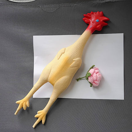 Squeaky Chicken Pet Chew Toy Durable Interactive Boredom Relief Dog Cat Play