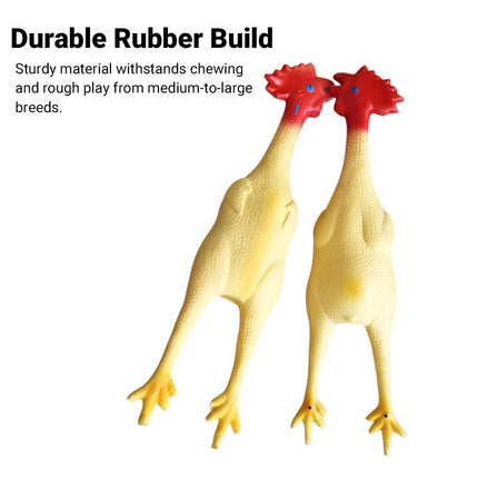 Squeaky Chicken Pet Chew Toy Durable Interactive Boredom Relief Dog Cat Play