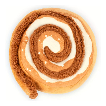 Plush Dog Toy Cinnamon Roll Squeaky Crinkle Puppy Chew Interactive Play
