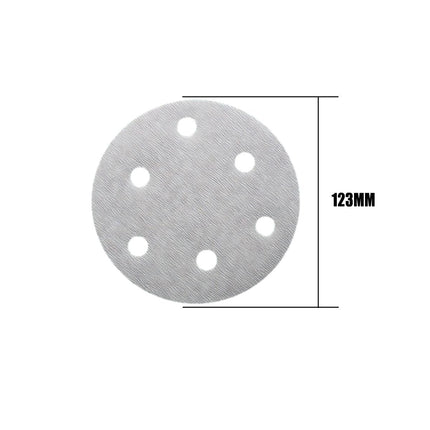 100x 123mm 6/8-Hole Sanding Discs Hook Loop Orbital Sander Pads 80 120 240 Grit