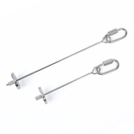 Stainless Steel Bird Parrot Cage Skewer Food Spear Fruit Holder Toy up to 23cm - Aimall