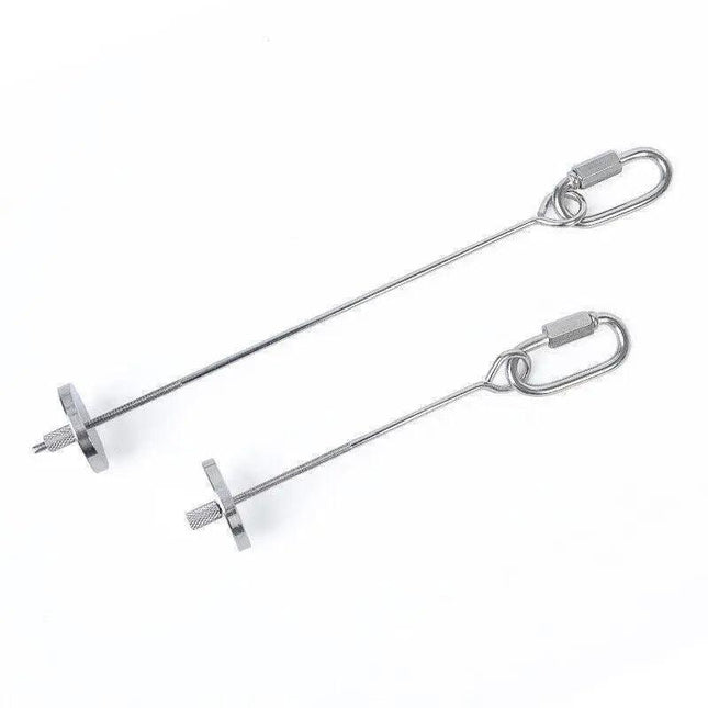 Stainless Steel Bird Parrot Cage Skewer Food Spear Fruit Holder Toy up to 23cm - Aimall