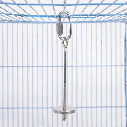 Stainless Steel Bird Parrot Cage Skewer Food Spear Fruit Holder Toy up to 23cm - Aimall