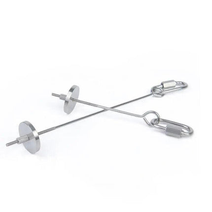 Stainless Steel Bird Parrot Cage Skewer Food Spear Fruit Holder Toy up to 23cm - Aimall
