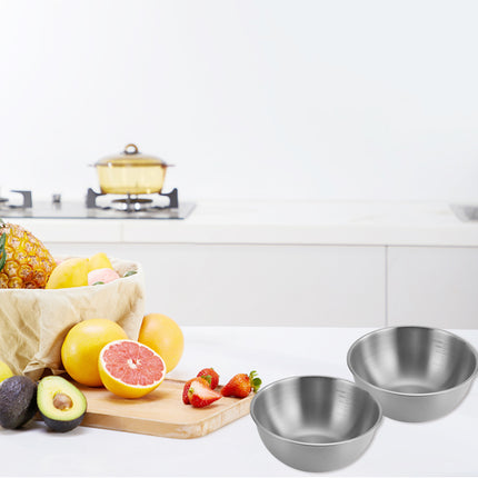 8PCS Stainless Steel Mixing Bowls Set 1200ml Kitchen Prep Measuring Bowls