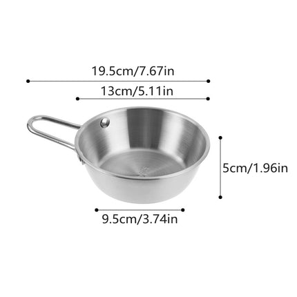 12Pcs Stainless Steel Bowls with Handles Salad Seasoning Prep Kitchen Serving