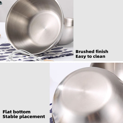 8PCS Stainless Steel Mixing Bowls Set 1200ml Kitchen Prep Measuring Bowls