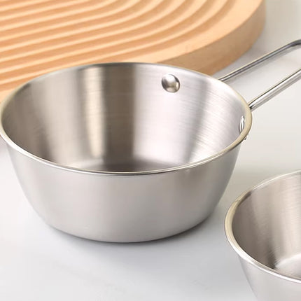 12Pcs Stainless Steel Bowls with Handles Salad Seasoning Prep Kitchen Serving