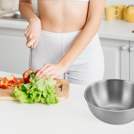 8PCS Stainless Steel Mixing Bowls Set 1200ml Kitchen Prep Measuring Bowls