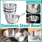12Pcs Stainless Steel Bowls with Handles Salad Seasoning Prep Kitchen Serving