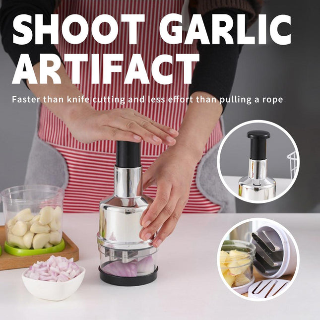Stainless Steel Garlic Press Manual Crusher Pat Knife Kitchen Tool Garlic Use