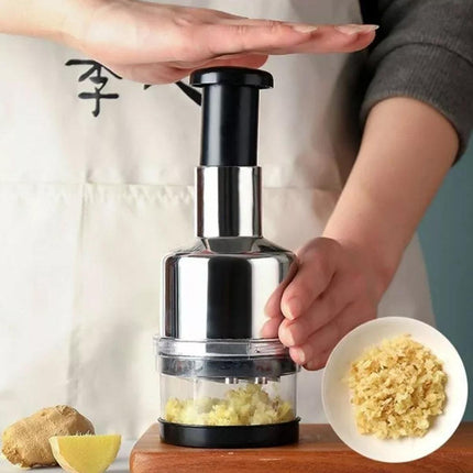 Stainless Steel Garlic Press Manual Crusher Pat Knife Kitchen Tool Garlic Use
