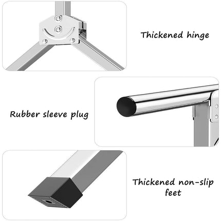 Stainless Steel Single Pole Standing Folding Retractable Clothes Drying Rack