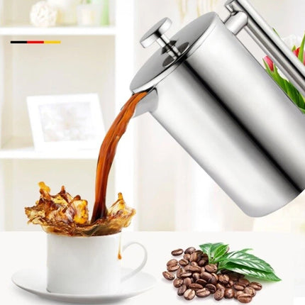 French Press Coffee Pot 600ml 304 Stainless Steel for Home Office Tea Coffee