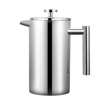 French Press Coffee Pot 600ml 304 Stainless Steel for Home Office Tea Coffee