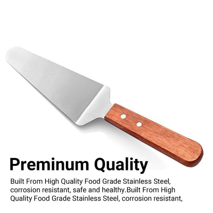 Stainless Steel Cooking Spatulas Wooden Handle 5 Pack