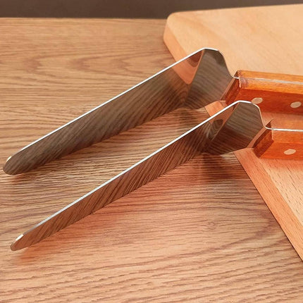 Stainless Steel Cooking Spatulas Wooden Handle 5 Pack