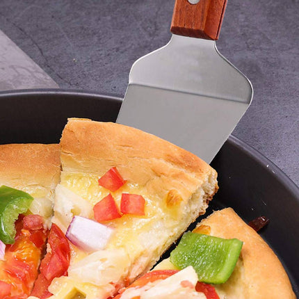 Stainless Steel Cooking Spatulas Wooden Handle 5 Pack
