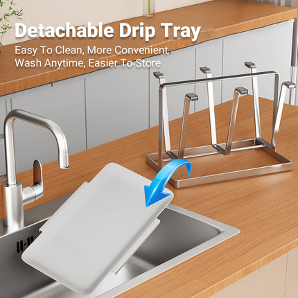 Drying Stainless Steel Cup Holder 6 Hook for Coffee Mug Glass Bottle Cup Durable