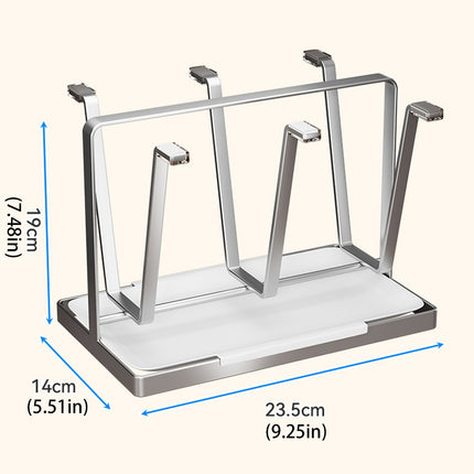 Drying Stainless Steel Cup Holder 6 Hook for Coffee Mug Glass Bottle Cup Durable