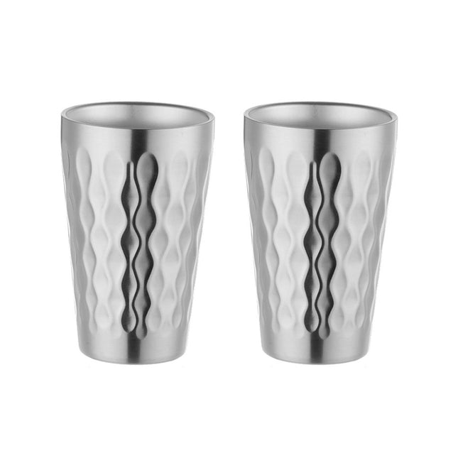 2PCS Stainless Steel Cups 450ml Double Wall Insulated for Hot Cold Drinks Use