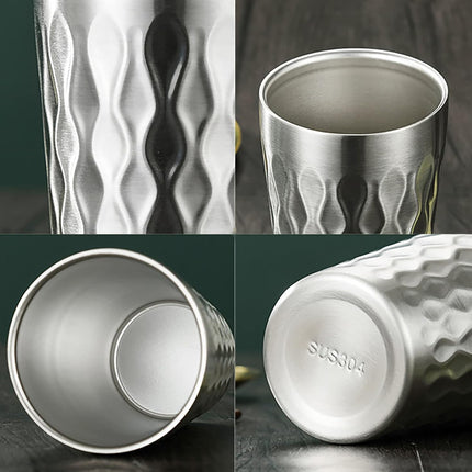 2PCS Stainless Steel Cups 450ml Double Wall Insulated for Hot Cold Drinks Use