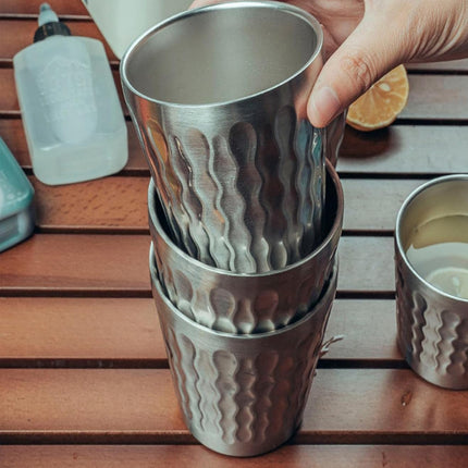 2PCS Stainless Steel Cups 450ml Double Wall Insulated for Hot Cold Drinks Use