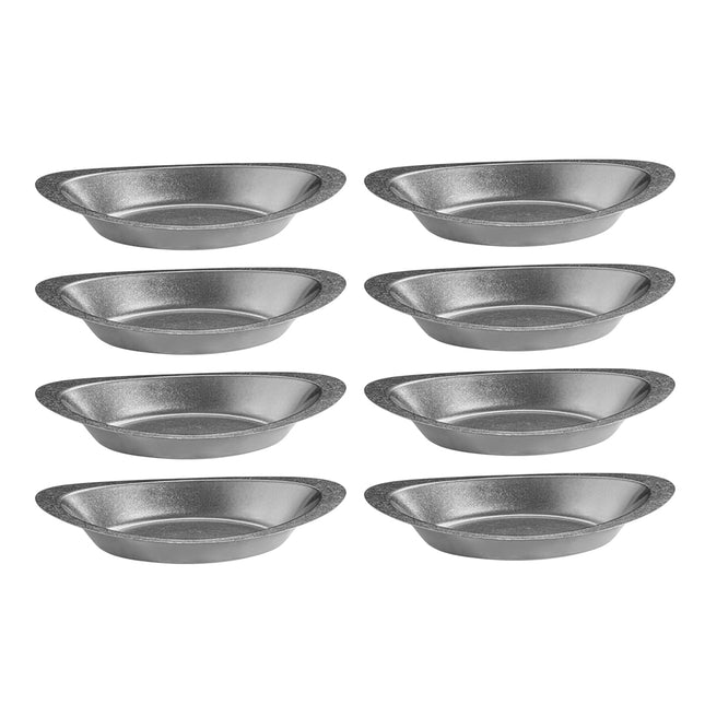 8PCS Stainless Steel Creative Dessert Plates Set Modern Decorative Plates