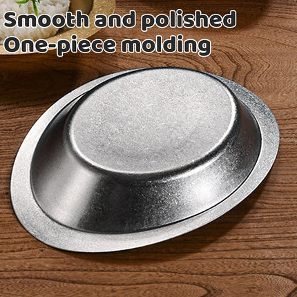 8PCS Stainless Steel Creative Dessert Plates Set Modern Decorative Plates