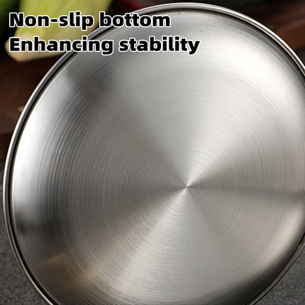 Stainless Steel Dinner Plates 8 Piece Set 20cm Round Plates Durable