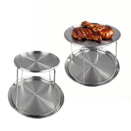 Stainless Steel Dessert Display Stand 2 Tier Serving Tray Set Party Catering